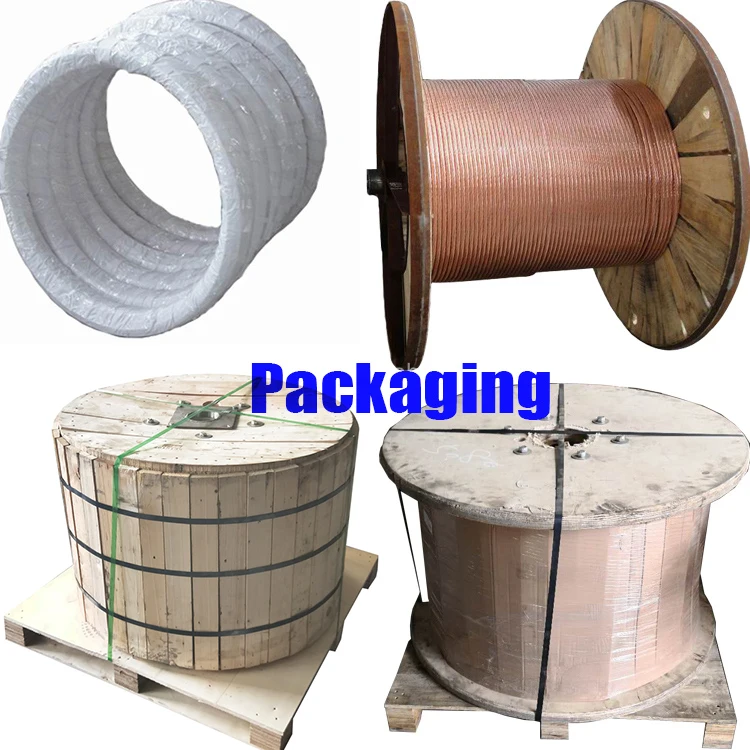 China Factory Lightning Ground Rod Conductor Wire Bare Copper Clad Steel Ground CCS Electric Stranded Wire