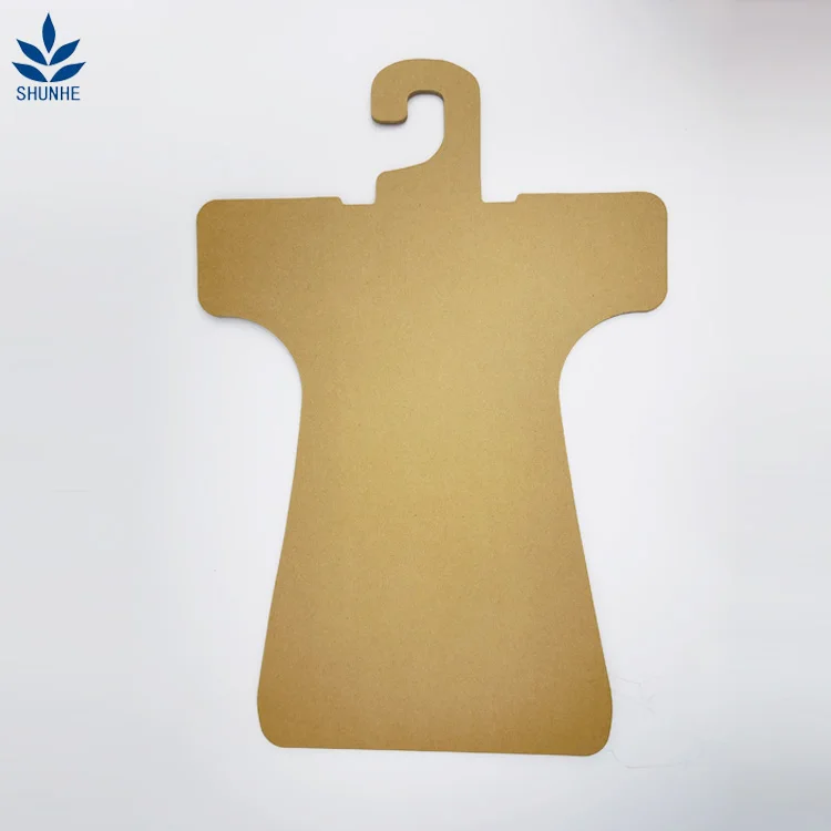 Custom  recycled kraft apron thickening paper clothes hanger printed