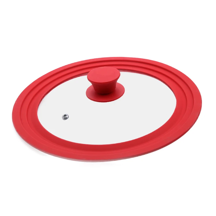 New multifunctional universal silicone pot cover Silicone cooking food-grade popular tempered glass cover