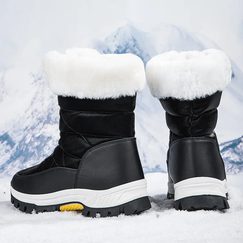 Winter warm and cold-proof casual snow boots plus velvet and thickened outdoor boots large size #36-42