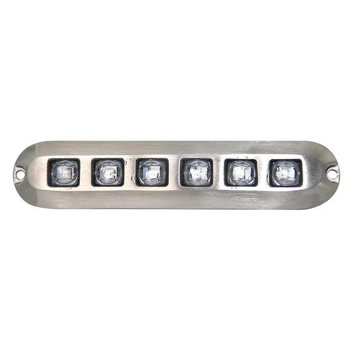 
316L Stainless Steel IP68 6W Step Stair Pathway Submarine Boat Dock Marine LED Underwater Light Bar 