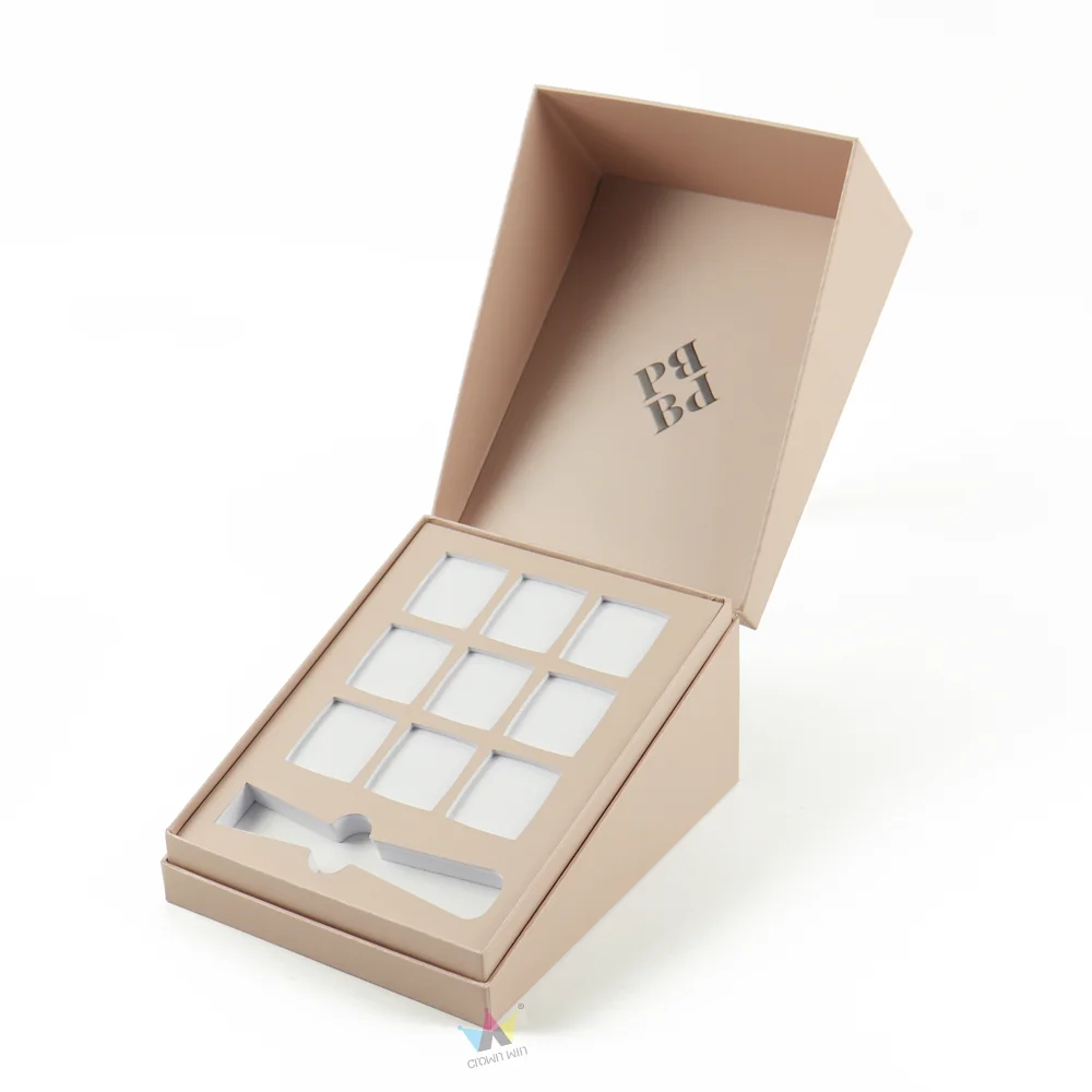 High Quality  Wholesale Luxury Custom LOGO Cosmetics Makeup Paper box Empty 9 Colors Eyeshadow Paper Box