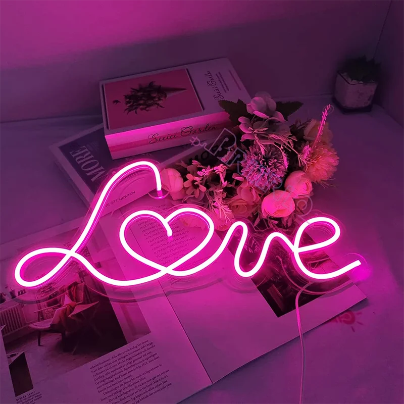 Customized drop shipping neon sign wedding flex led rgb light custom love you more neon sign