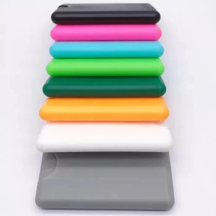 High quality pp plastic pocket sized 20ml small white black transparent empty credit card perfume bottle with spray cap