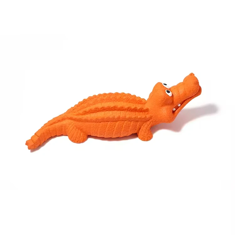 Bite-Resistant Dog Chew Toy Alligator Rubber Molar Tooth Cleaner Dog Tooth Cleaning Interactive Dog Toy