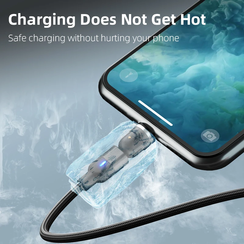 Free Shipping 1 Sample 2.4A Fast Charge 540 Degree Rotating Magnetic Accessories Mobile Phone 3 In 1 Usb Data Cable Charger