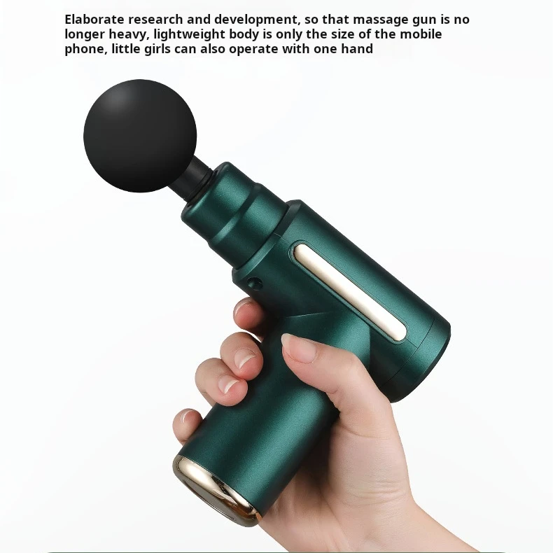 2024 Mini Fascial Gun Cordless Handle Sports Percussion Deep Tissue Percussion Muscle Vibration Body Muscle Massage Gun