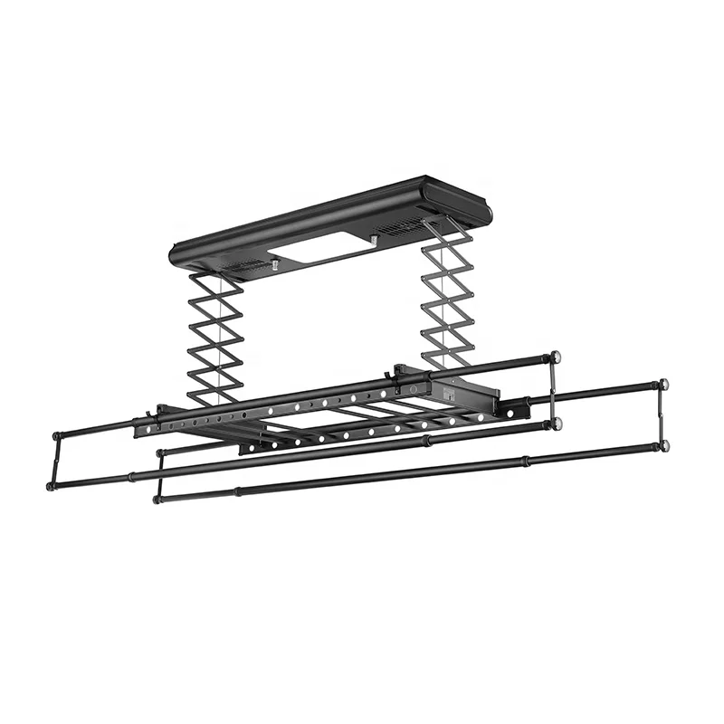 Best Space Saver Electric Ceiling Mounted Laundry Drying Rack Black Skirt Aluminum