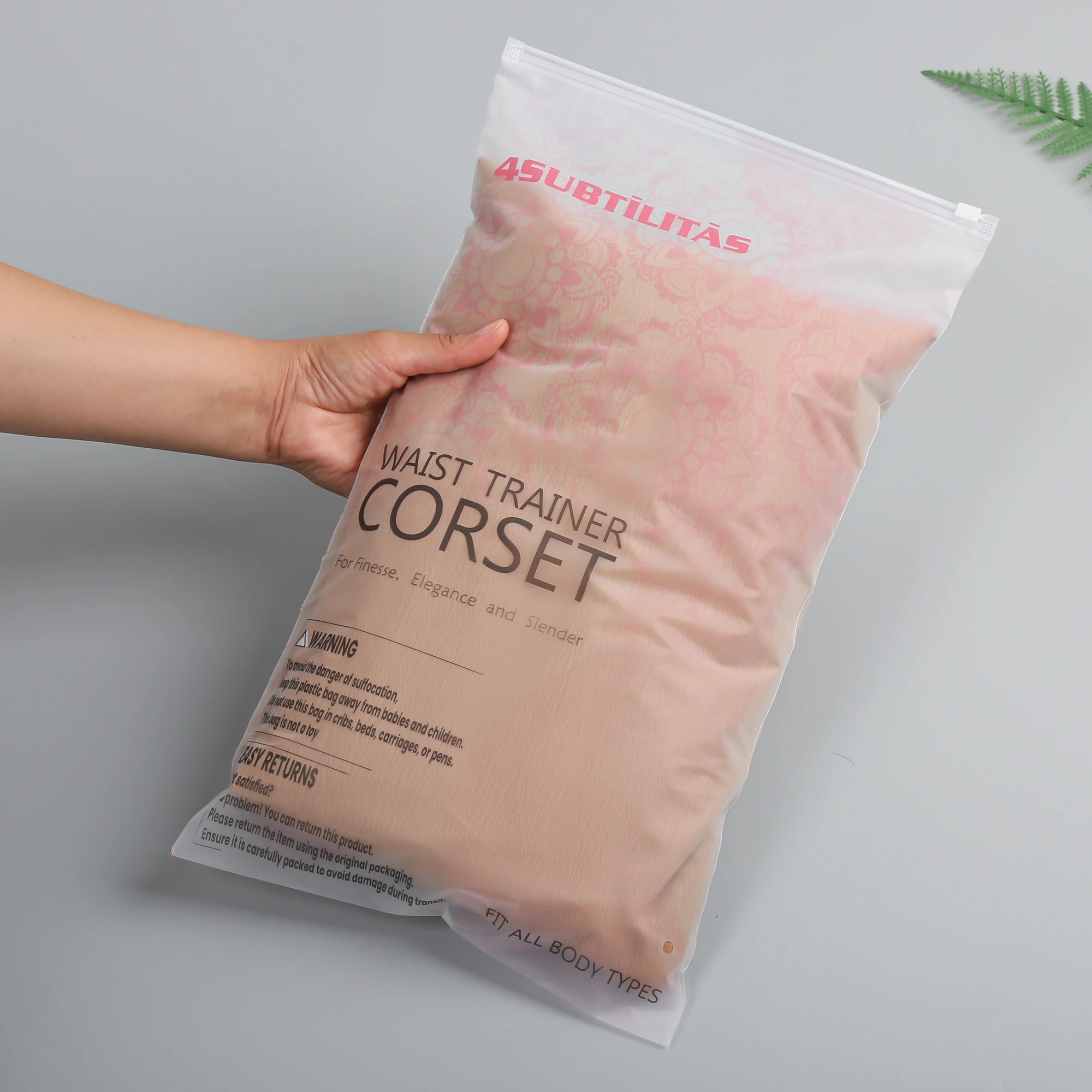 Custom Eco Friendly Matte Biodegradable Zip Lock Bag, T Shirt Swimwear Frosted Zipper Plastic Packaging Bags For Clothes