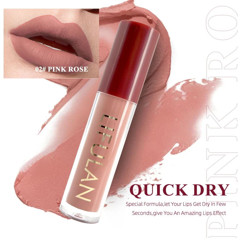 2024 New Model 6-Piece Matte Liquid Lipstick Makeup Set Long-Lasting Mineral-Based Waterproof Lipstick with Non-Stick Cup