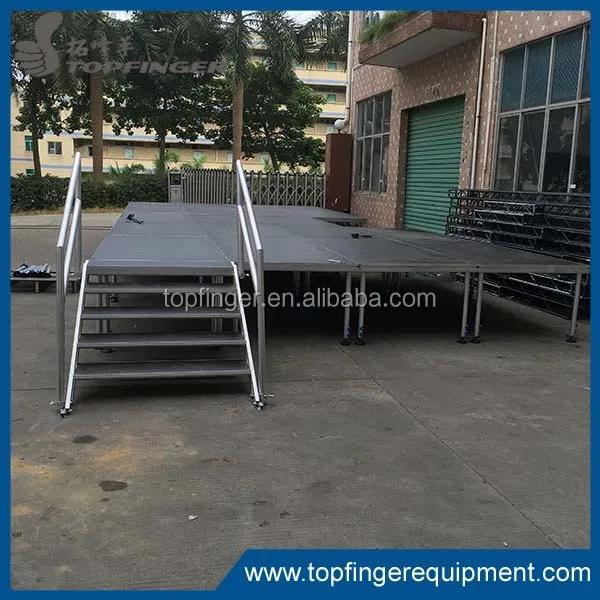 Factory Aluminum Stage Platform Stage Deck Aluminum Outdoor Four Legs Stage Podium For Concert Events Wedding