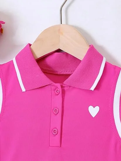 Yoga Dress New Arrival Sleeveless Fitness Clothing Sports Solid Tennis Dresses Kids Fashions