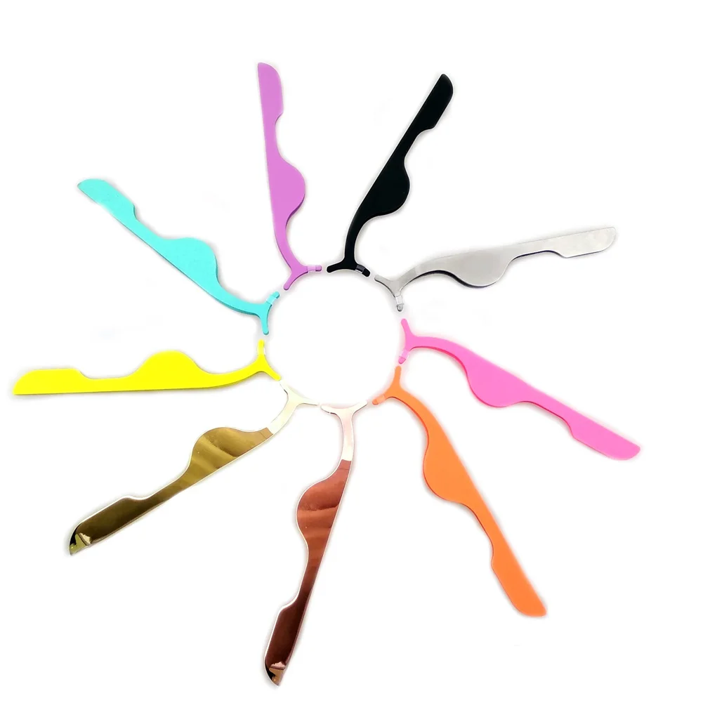 
Cheap eyelash applicator custom comb clip case brush box and tweezers eyelash tweezers sets of 8 pcs pink gold 