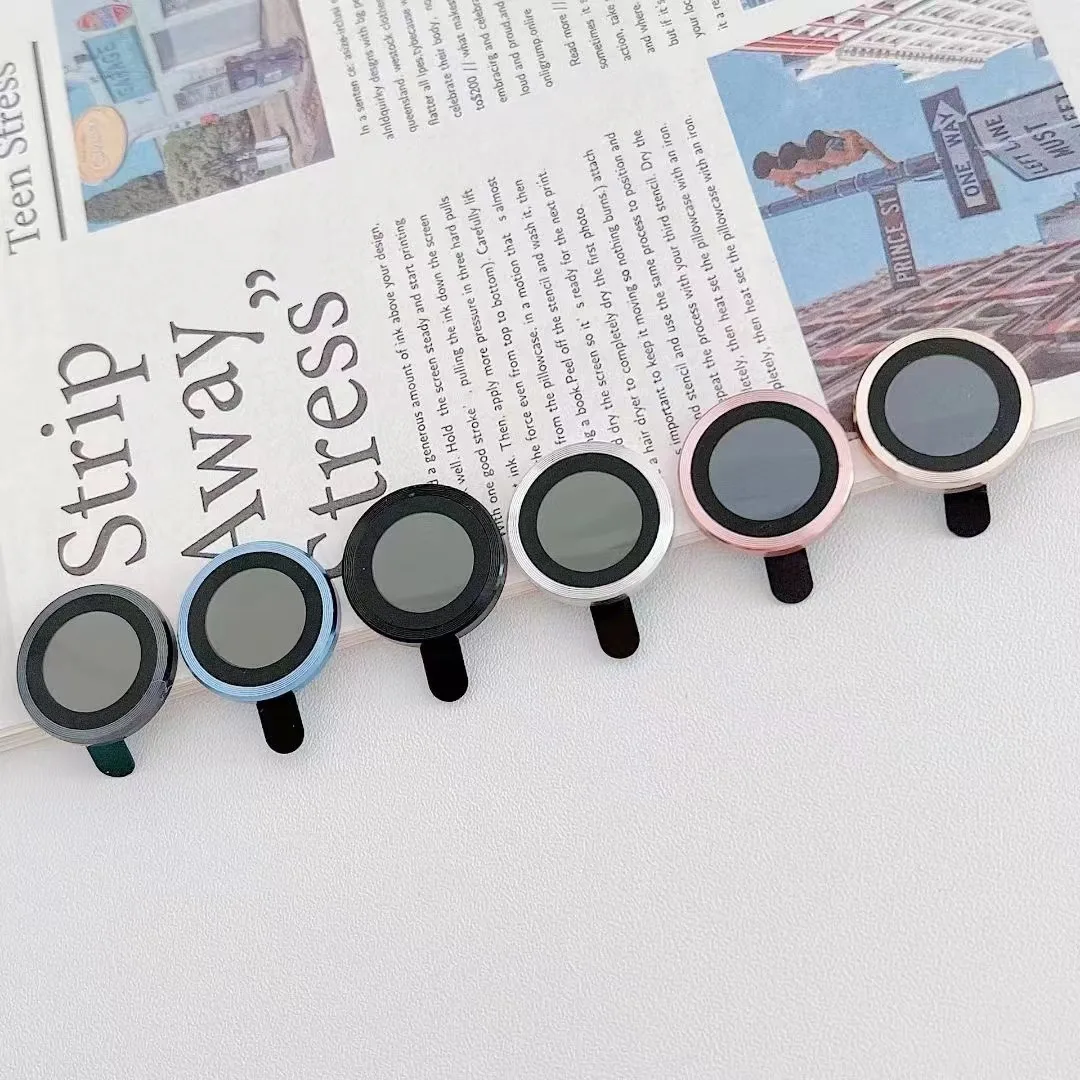 High Definition Anti-Scratch Wire Drawing Pattern Circle For Iphone 12 Pro max Camera lens protector Metal Cover