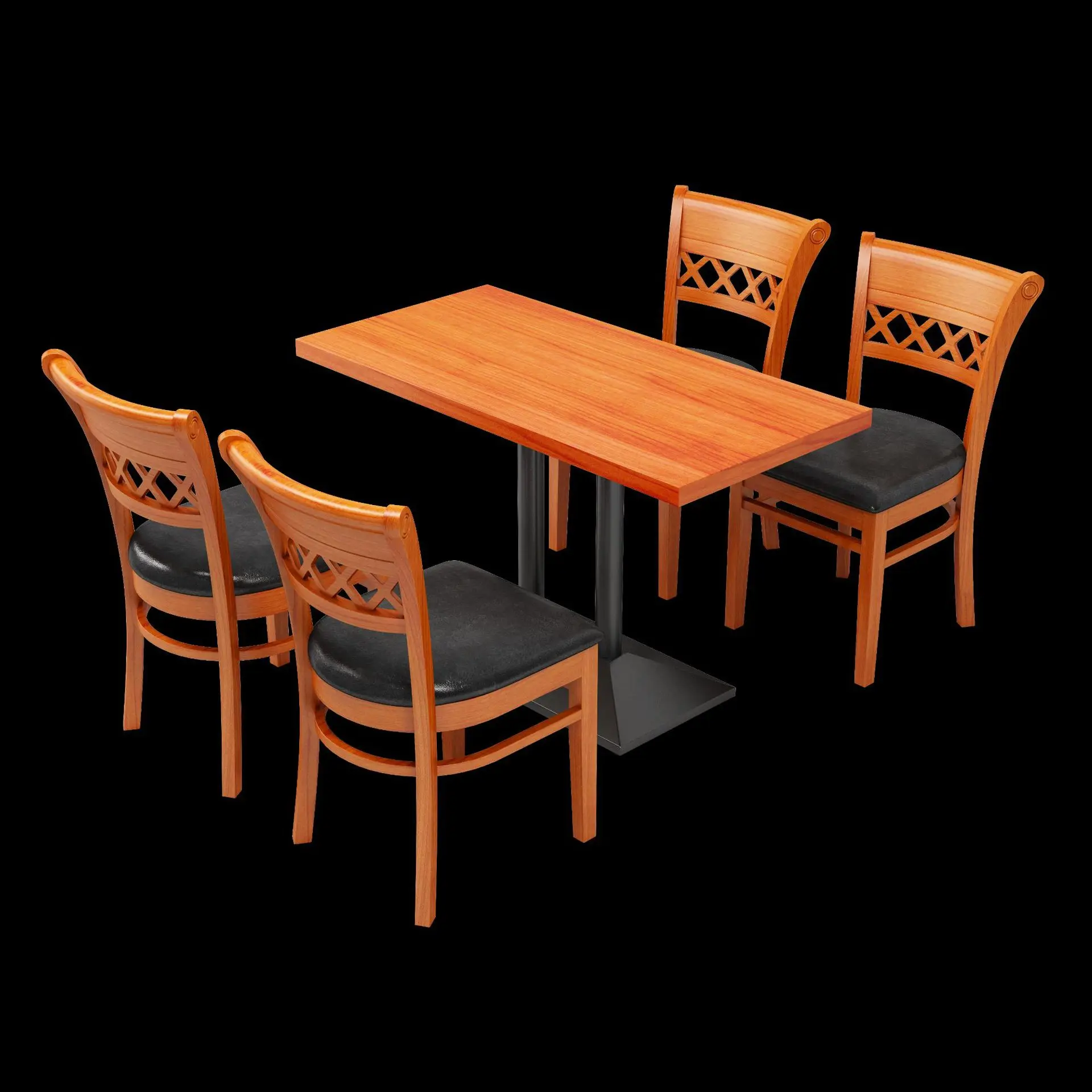 China wholesale best price solid wooden table and chair fast food cafe coffee furniture restaurant table and chair set