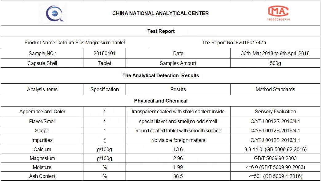 
Low Price Calcium Magnesium Tablets With Private Label 