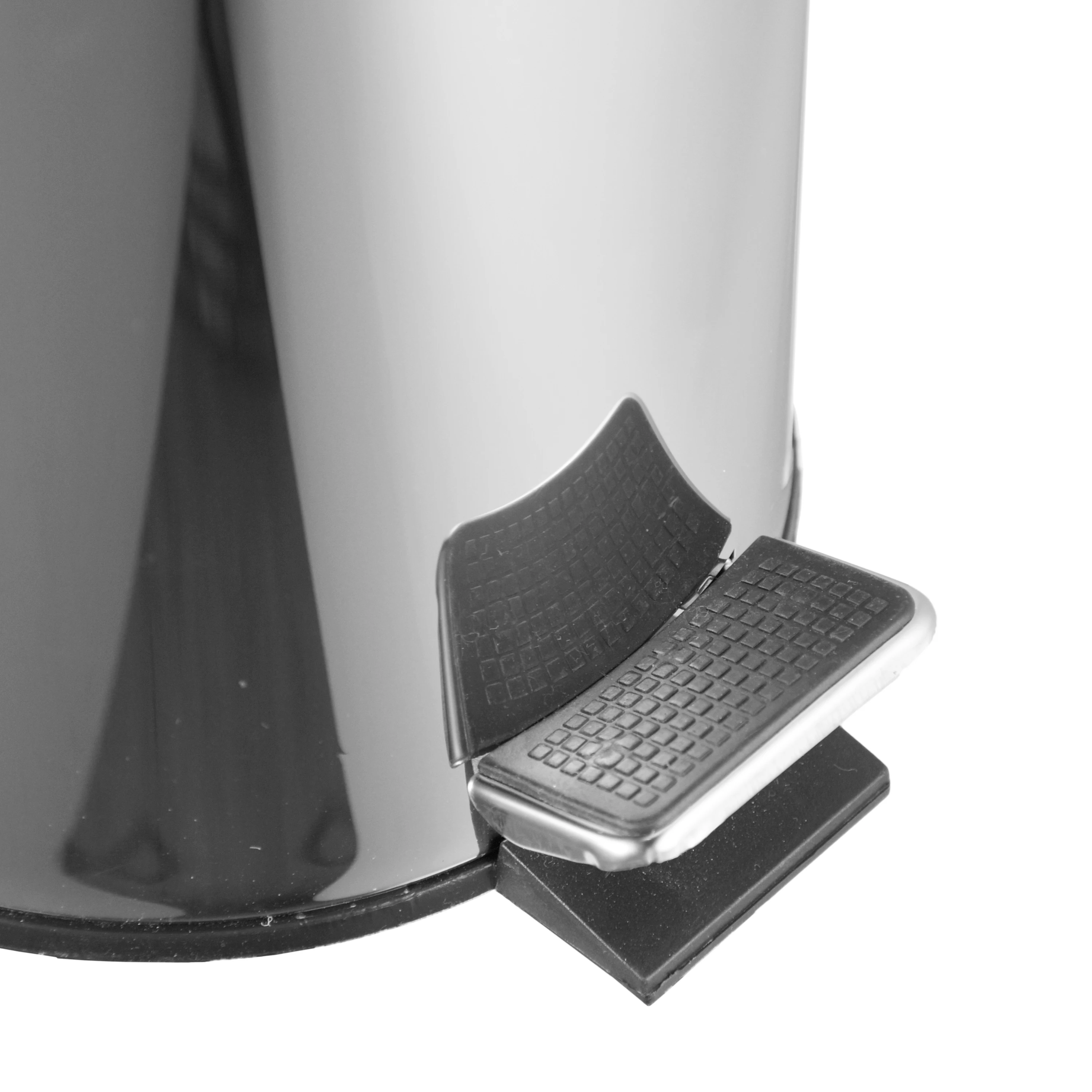 Mini mirror light metal pedal trash can for bathroom bedroom waste bin