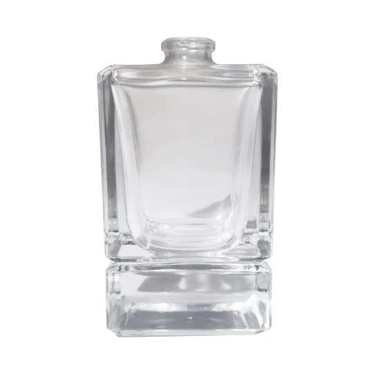 clear square Perfume Empty bottle Cosmetic Packaging glass perfume bottle spray for perfume