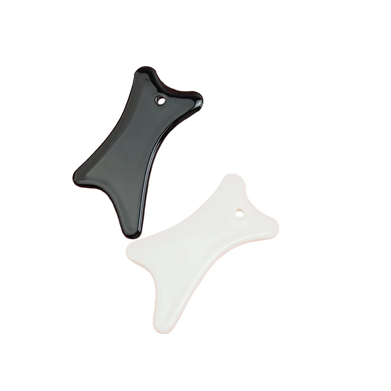 High Quality Customized Logo Ceramic Porcelain Facial Body Tool Massager Guasha Board