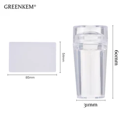 GREENKEM 1 Набор Желейная головка со скребком шаблон для ногтевого дизайна Печать Силиконовая штамповочная пластина инструменты набор штампов