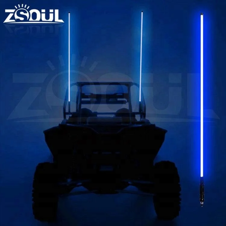 Manufacture 3ft 4ft 5ft 6ft milk LED Whip Light with Quick disconnect antenna light for RZR Can-Am Polaris UTV ATV Accessories