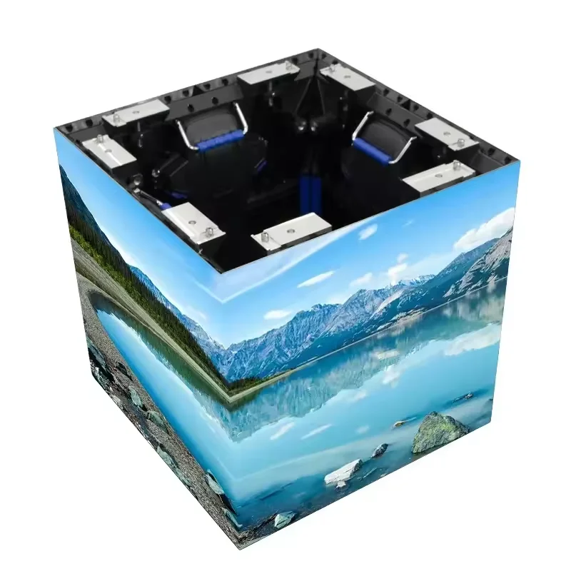 Commercial Advertising P3 Indoor LED Cube Screen Creative 5 Sides Advertising Cube Display Led Cube Display