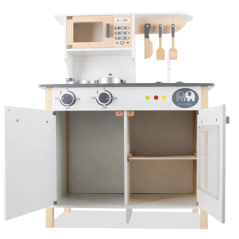 Wooden Kitchen Toy Europe style big pretend cooking toy for children