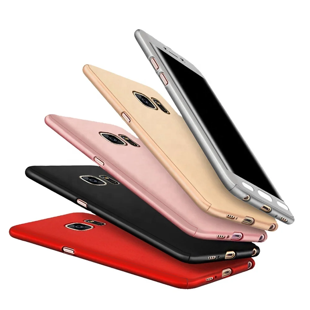 Manufacture 360 Degree Case For Samsung Galaxy S7 Edge,Full Body Ultra-thin Matte PC Cell Phone Case 360 With Screen Protector