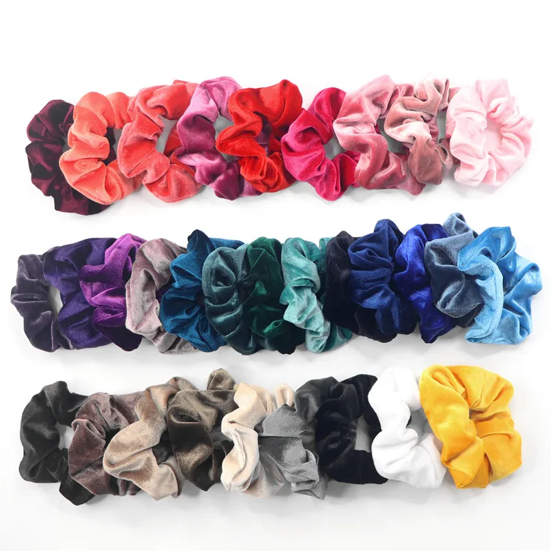 Оптовые заказы на завязках красящие резинки много цветов аксессуары для волос бархатные