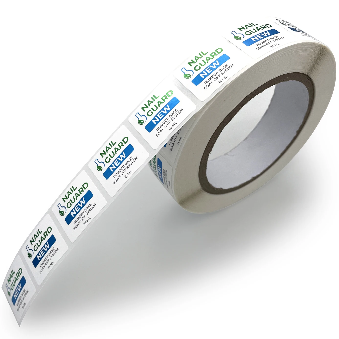 Waterproof Small Size Blue Foil Stamping Nail Polish Oil Bottle Vinyl Labels Sticker