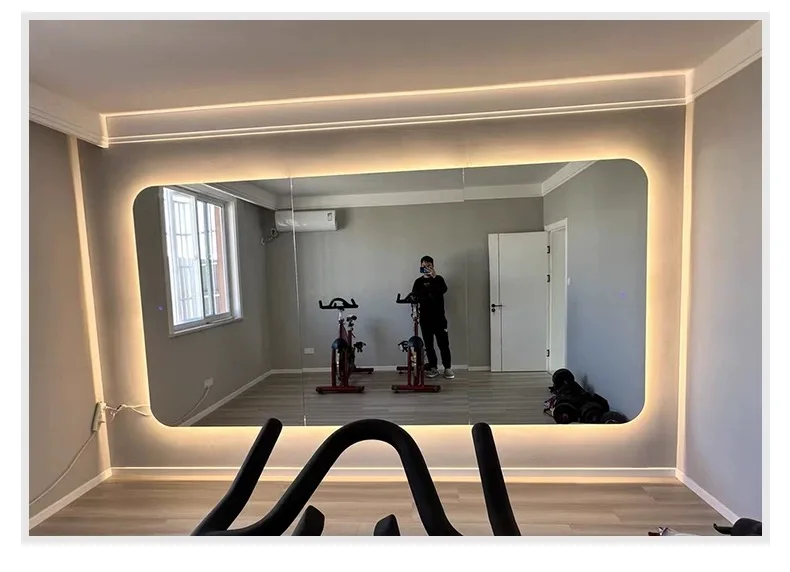 Factory Supply Custom Large Full-Length Wall Mirror Smart Touch Button 3 Colors Glass Espejo Spiegel Mirrors