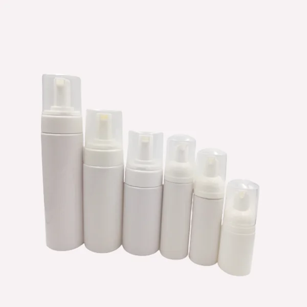 30ml 50ml 60ml 100ml 150ml 200ml  250ml PET foam pump bottles plastic empty refillable cosmetic foaming soap pump bottle