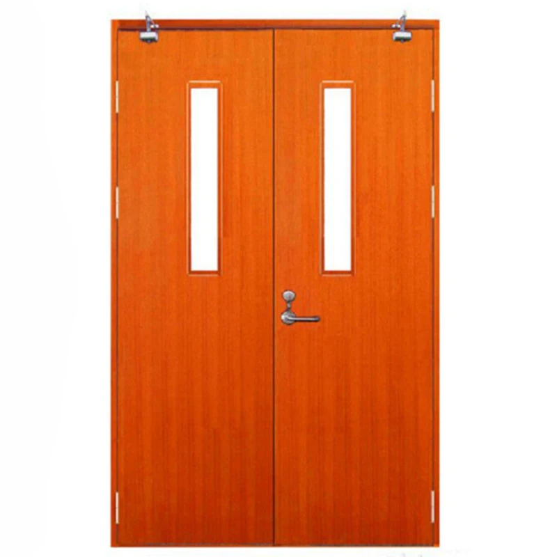 Wooden fireproof doors for household single and double opening projects flame retardant card rooms hospital hotel room doors