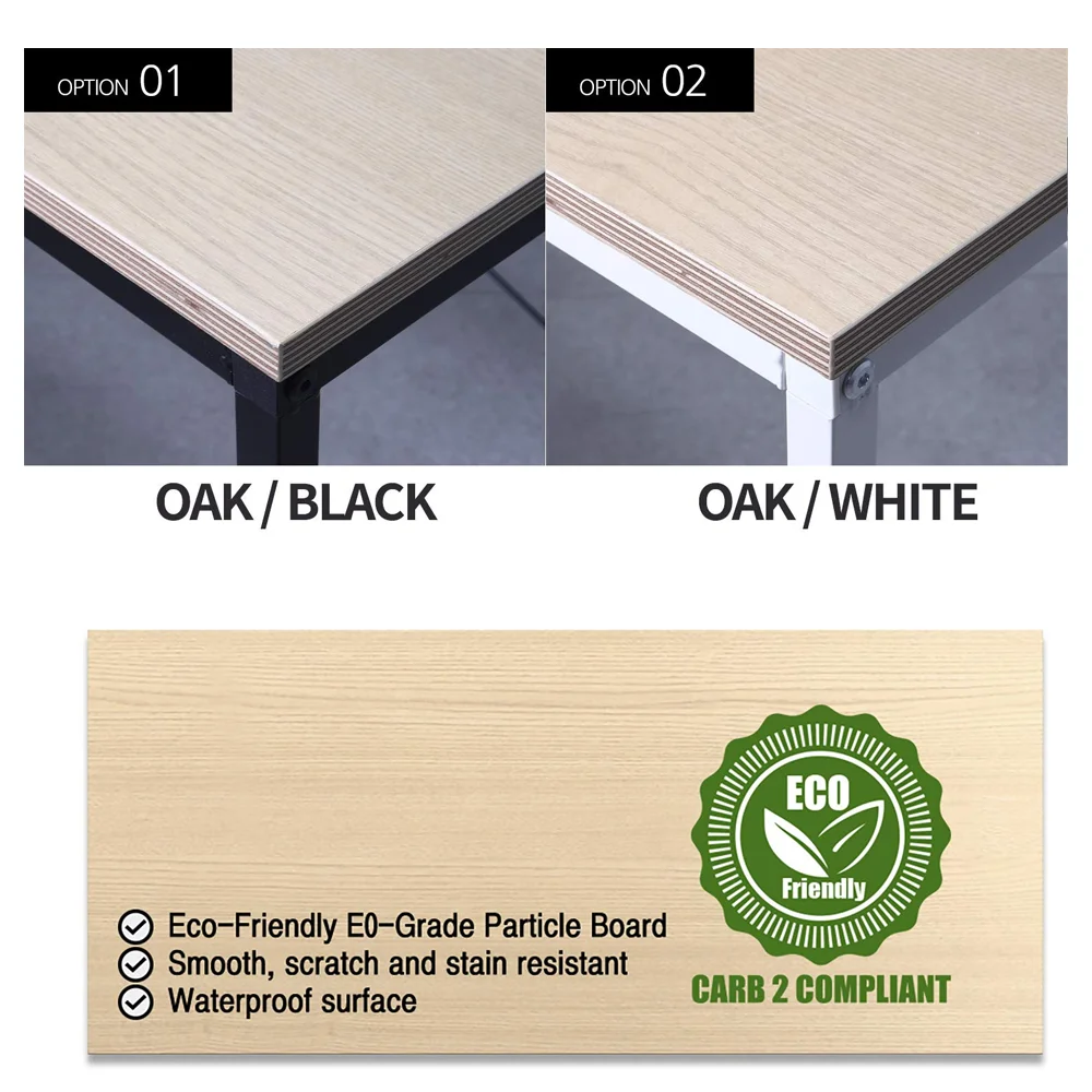 Modern Simple Style Multi-purpose Flat L shape Home Office Standing Table Wooden with Shelves Computer Desks