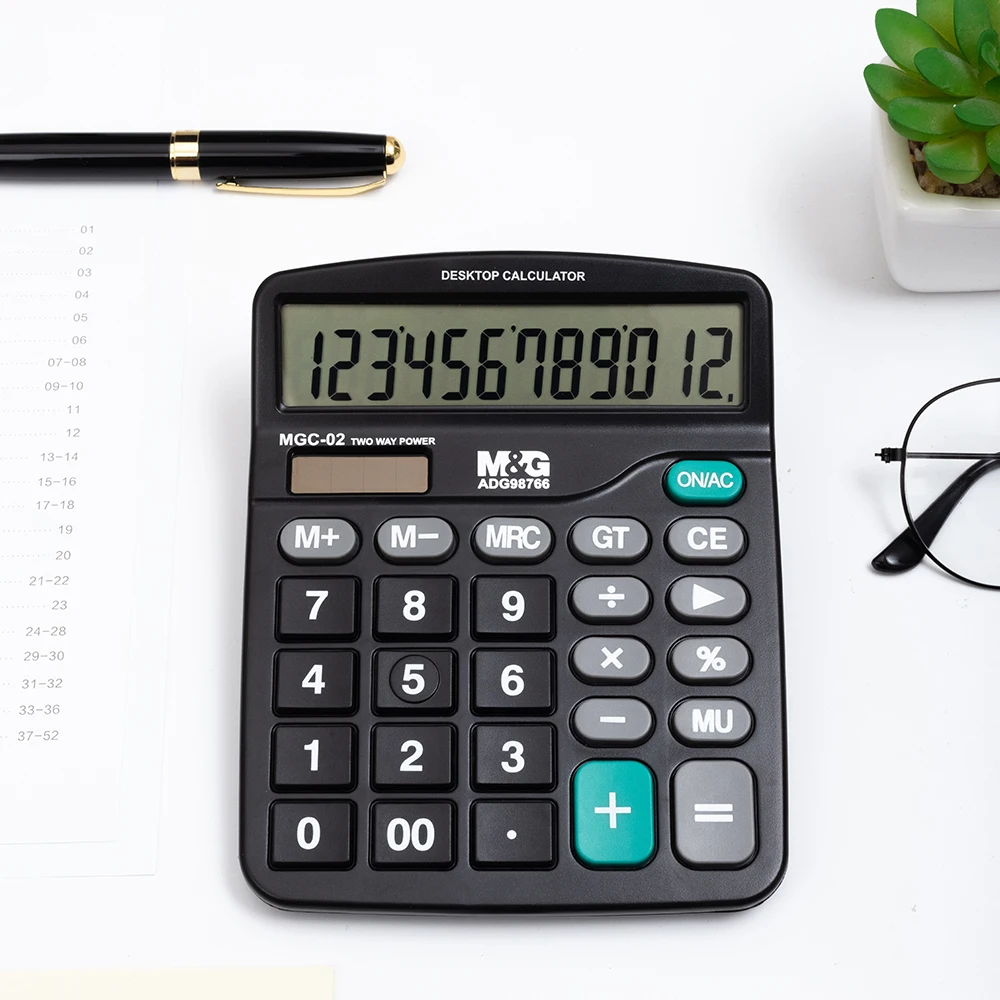 M & G экономического двухстороннее мощность вычислительная машина офисные школьные принадлежности, блокноты в рассчитать 12 цифр калькулятор