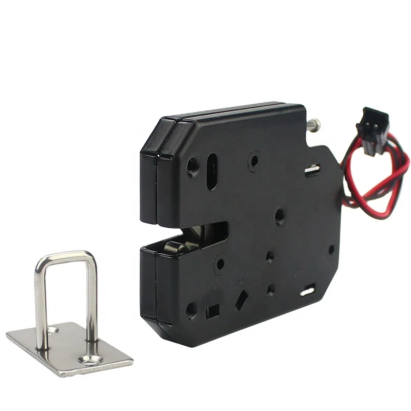 Low Noise 24v electric cabinet lock Mini 12v electromagnetic lock express parcel box security electromagnetic wire circular lock