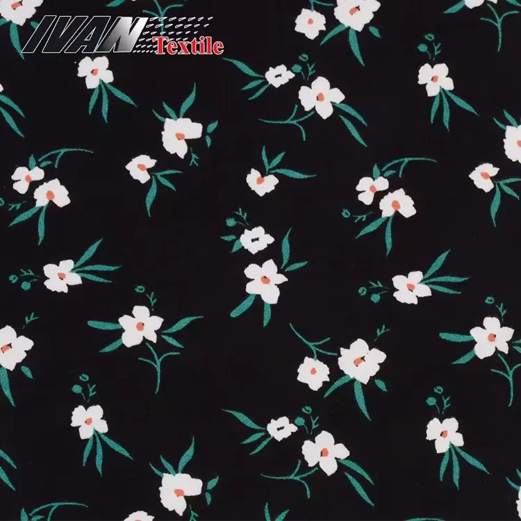 Superior Performance Knitted Jersey Floral Printed Spandex Rayon Fabric