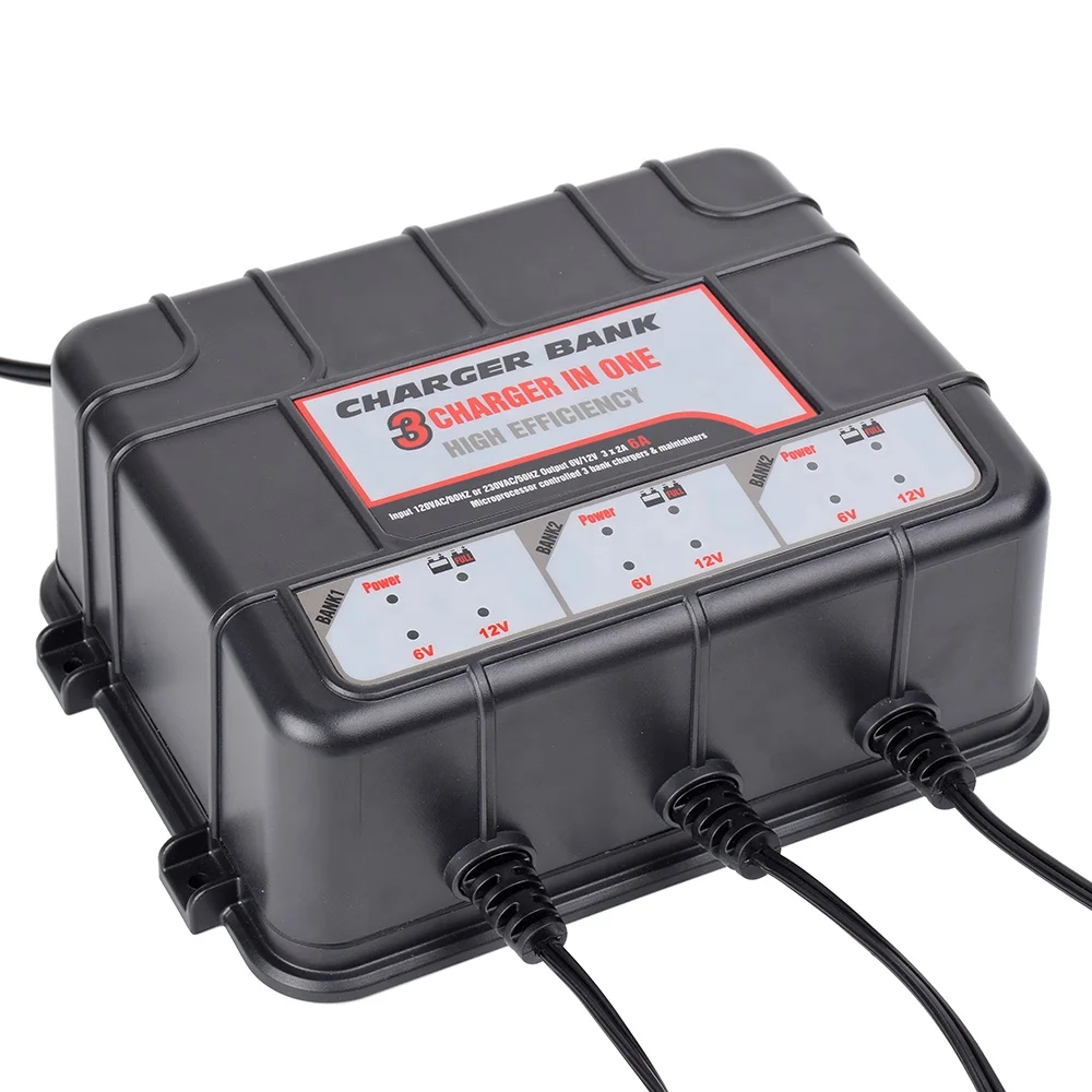 3 аккумулятора (2 а на банк), автоматическое умное водонепроницаемое морское зарядное устройство, 12 В встроенное зарядное устройство и вспомогательное устройство