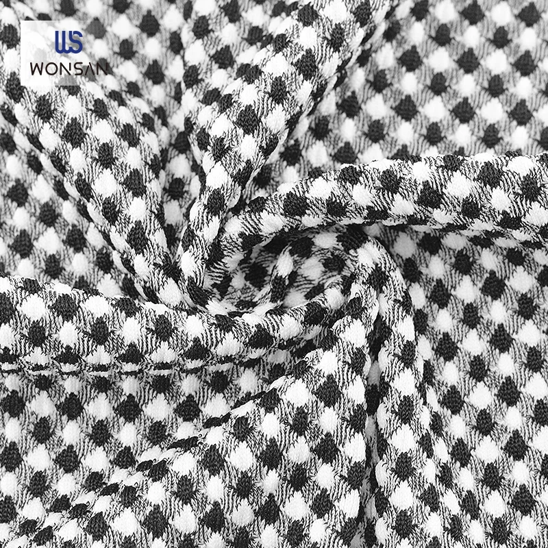 Customizable Nylon Polyester Spandex Garment Dresses Cloths Single Dyed Warp Knitted Fabric En Tissu Kain Skirt CN