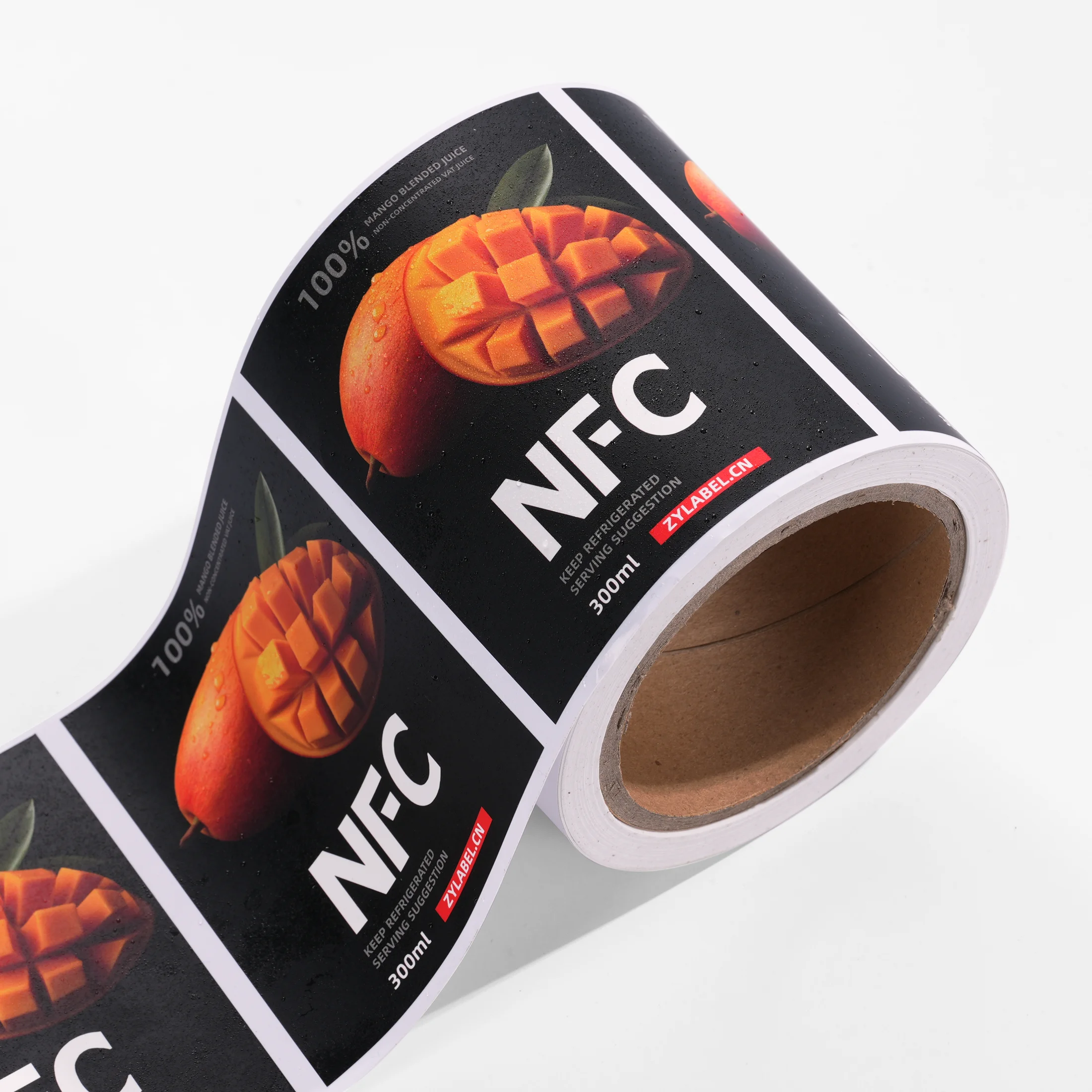Custom Waterproof Self Adhesive Sticker Labels Bottled Fruit Juice  Label beverage Sticker  Printing Plastic Roll Label
