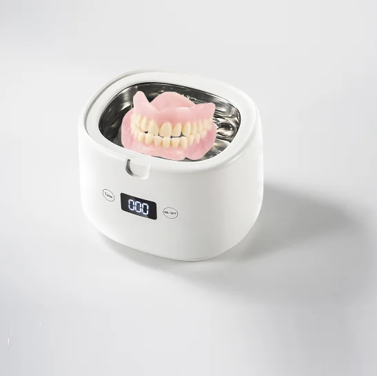 For teeth retainer denture cleaning mini ultrasonic cleaner 200ml home used portable 45KHz high power 35w