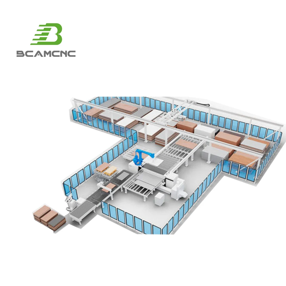 cnc furniture production line used in panel furniture cabinet door wood panel smart factory