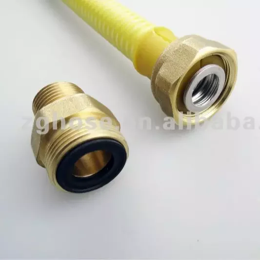 OEM DN16 AISI304 316L stainless steel flexible metal gas connector hose natural gas tube corrugated pipe for gas coated with pvc