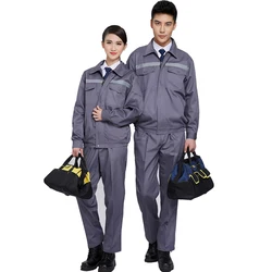 Workwear Men Women Long Sleeve Workmen Uniform Car His Vis Workshop Working Suit Mechanical Repairmen Overalls