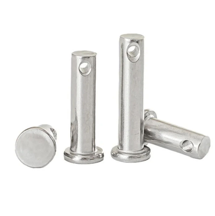 Factory Supply Stainless Steel Clevis Pin With Ball Head Cylindrical B Flat Head Pin Shaft Cotter