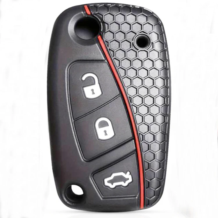 2024 new Silicone Protective Car Key Fob Cover Pouch Case Keychain Compatible Auto Accessories For Fiat Panda