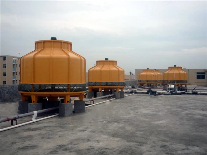 Hot sale small size water frp round cooling tower for injection molding industry