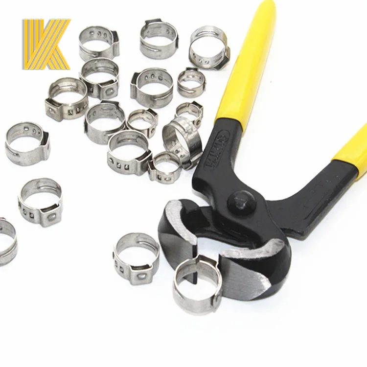 Stainless Steel 304 one ear hose clamp 9.5mm stepless single ear hose clamp