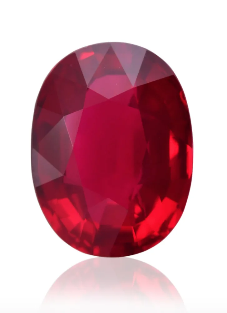 
5.04 carat Pigeon Blood Red MOZAMBIQUE Ruby Oval Shape No evidence Of Heat GRS Certified Loose Gemstone Ruby Stone By Real Gems 