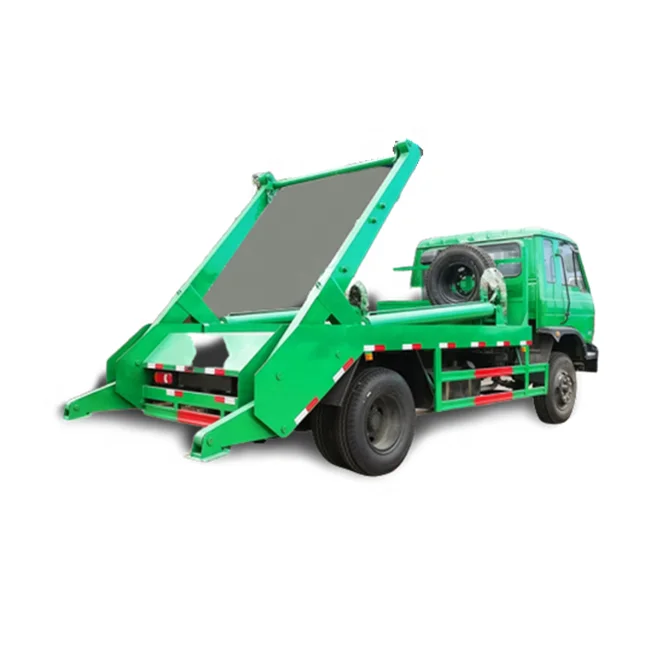 Dongfeng cheap price 8cbm 10cbm skip loader waste hydraulic arm garbage truck